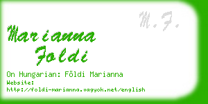 marianna foldi business card