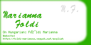 marianna foldi business card